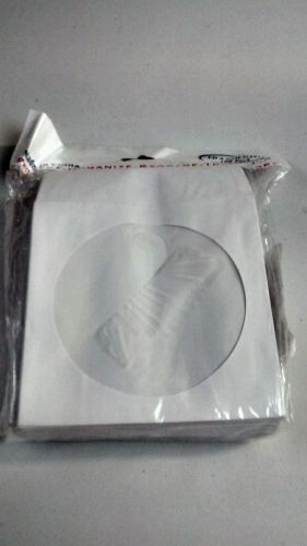 100pcs CD/DVD Sleeves Paper w/Clear Window