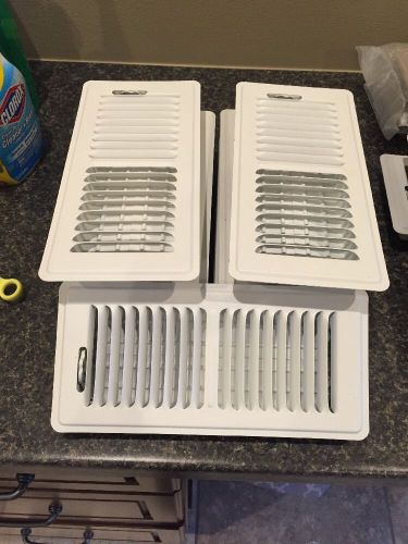Lot of 7 white shoemaker 4x10 floor vent rv or home use for sale