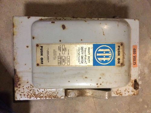 ITE F351 HEAVY DUTY SAFETY SWITCH 30A 600VAC 3PHASE 480V Fusible Disconnect