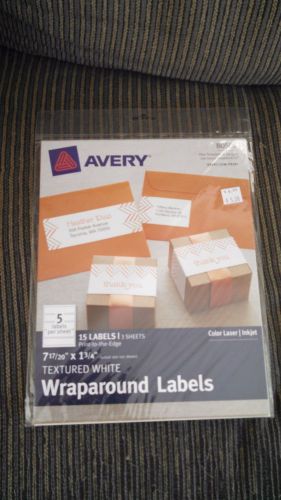 15 Avery Textured White Wraparound Labels - 7.85&#034; X 1.75&#034; #80506
