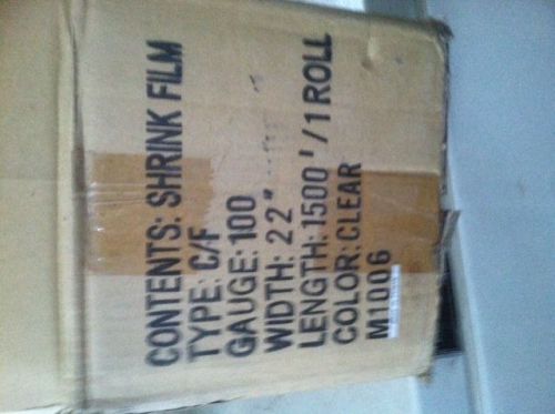 Shrink film 1500&#039; roll by 22&#034; wide for shrink wrap machine, new  in box for sale