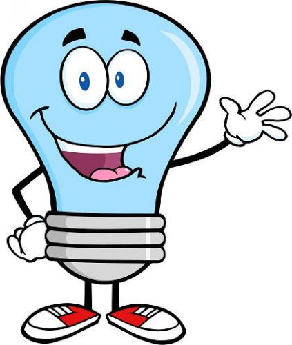 30 Custom Blue Light Bulb Man Personalized Address Labels
