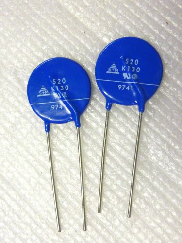Qty 2 MOV - S20K130 Metal Oxide Varistor - Seimens 130VAC 8000 Amp w/long leads