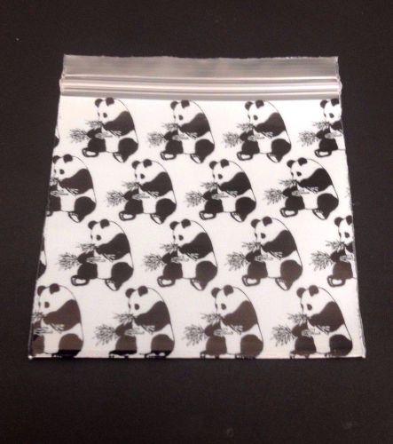 100 Black White/Panda Bear 2 x 2 (Small Plastic Baggies) 2020 Tiny Ziplock Bags
