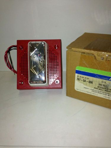 EDWARDS EST 767-5A-006 SPEAKER/STROBE FOR WALL MOUNTiNG, 70V RMS, RED **NEW*