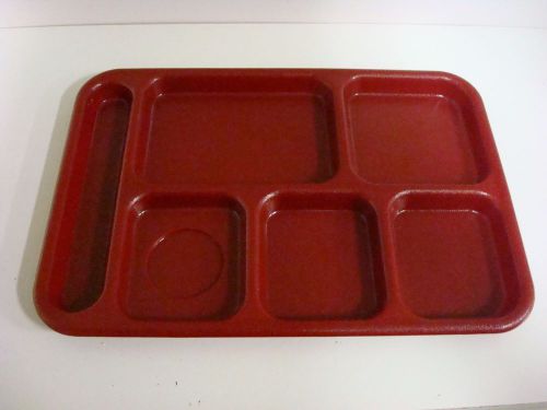 Qty of 12 NEW Cambro 10146CW Cranberry Lunch Trays