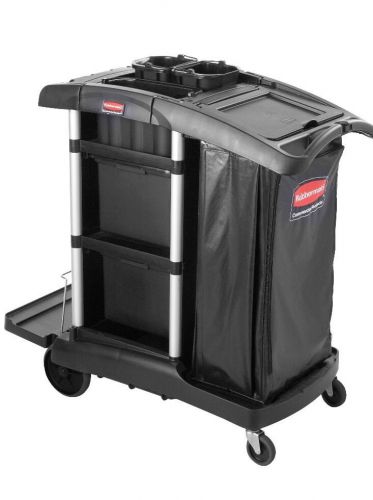 Rubbermaid commercial 1861428 executive series housekeeping cart with bins for sale