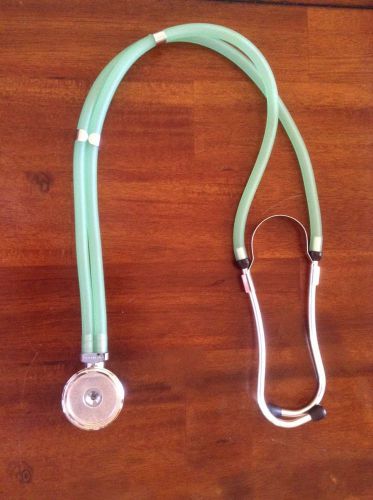 Green Stethoscope 29 Inches long 28+ Good Working Order Classic Metal