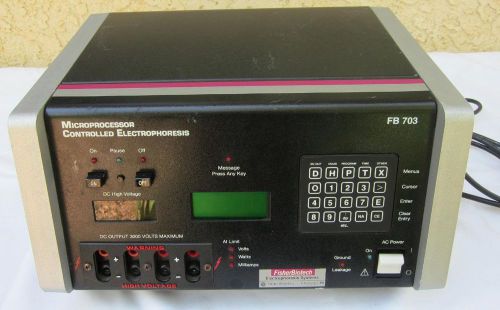 Fisher Biotech FB 703 Microprocessor Controlled Electrophoresis Power Supply