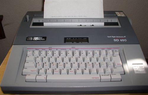 Smith Corona SD 650 (Model 5A) Spell-Right Dictionary Electric Memory Typewriter