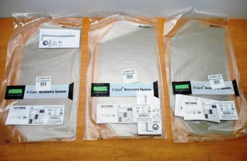 Lot of 3 msa 1015840 v-gard visor pc, clr, sh x std x thk 17” x 7.5” for sale