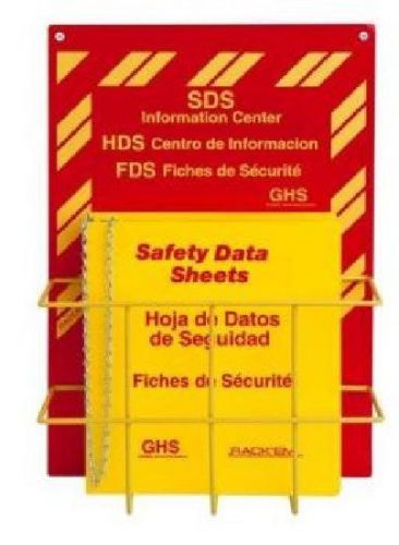 Rack&#039;ems SDS Information Center w/ 3 Language 3&#034; Binder - Sign and Rack