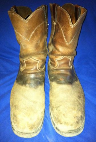 JUSTIN ORIGINAL WORKBOOTS 4795 Aged Bark Leather Steel Toe Work Boots Men 13 D