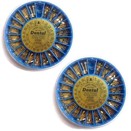 Promotion 240*pcsdental conical screw posts kits refills 24k gold plated tapered for sale