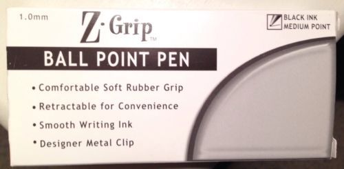 Zebra Pen Z-Grip Ballpoint Pen - Medium - 1 mm - Black Ink - 2 Packs Of 12