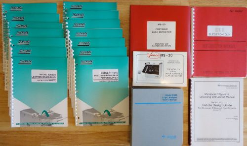 19 Lab Equipment Manuals - Telemark, Veeco, Gould, Micrascan, Kimball Physics
