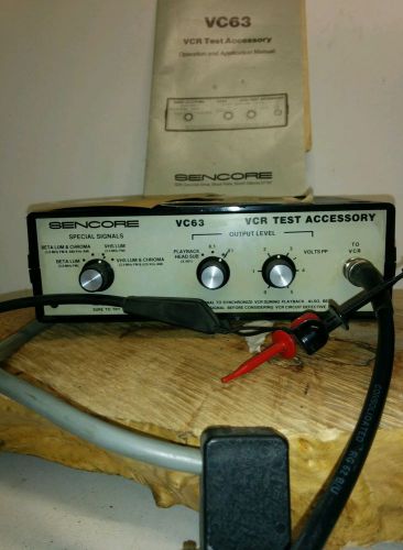 SENCORE VC63 VCR TEST ACCESORY includes PROBES AND MANUALS WORKS GREAT!