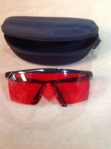 Laser Beam Red Safety Slasses Goggles OD 2+ @ 45mm W/ Cases - New # S3