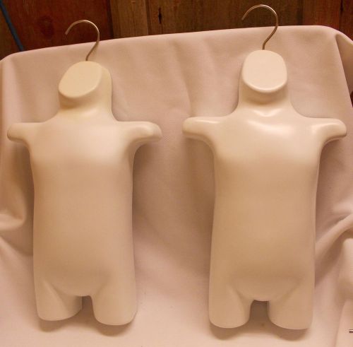 2 vintage hard form body forms Childrens childs size manniquinn hanging 3D molds