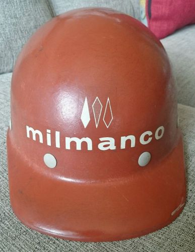 Vintage fibremetal superglas fiberglass green suspension safety hard hat helmet for sale