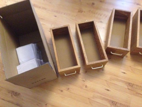 Oak CD or DVD Cases or Holders Lot of 4 with 300+ Jewel Sleeves Great Condition