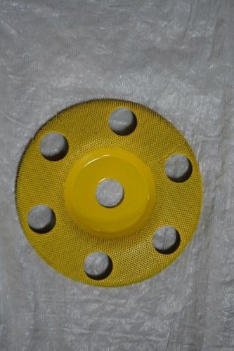 Saburr-Tooth 4” Sanding Disc Flat Face W/Holes SD450H 5/8 Bore Yellow Fine
