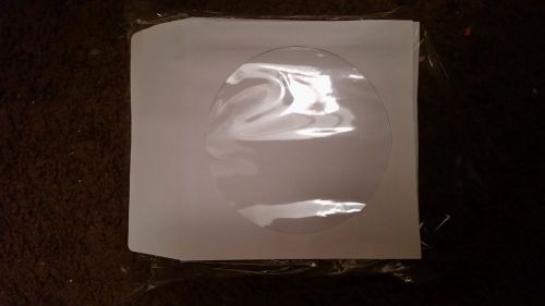 1000 Premium White DVD CD Disc Sleeves Paper Envelopes with Clear Window &amp; Flap