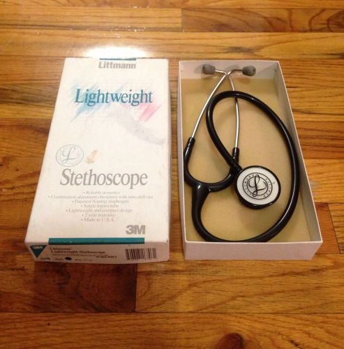 NEW Littmann 3M Lightweight 2190 Stethoscope Cardiology Black Nurse Heart Doctor