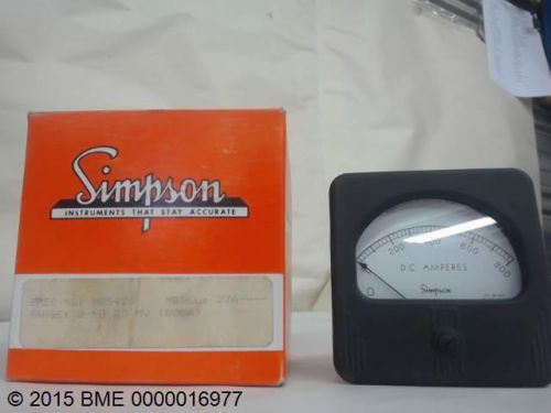 SIMPSON 27A DC PANEL AM METER 0-50 AMPS