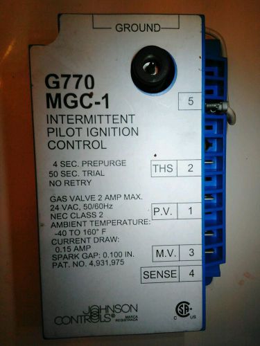 Johnson Controls G770 MGC-1 Intermittant Pilot Ignition Control Module *NEW PART