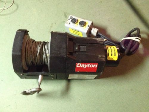 Dayton 3vj63 electric winch 1/2hp 10amp 115v .6 hp for sale