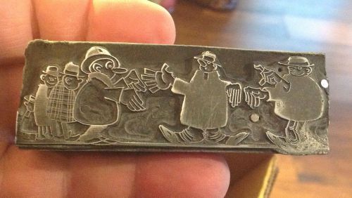 Letterpress Block. Five Men.