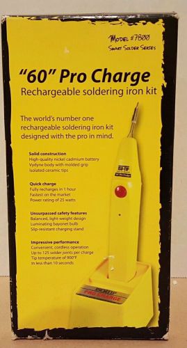 &#034;60&#034; Pro Charge Rechargeable soldering iron kit Model #7800