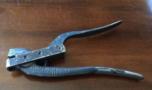 Whitney metal tool co sheet metal snap lock punch rare for sale