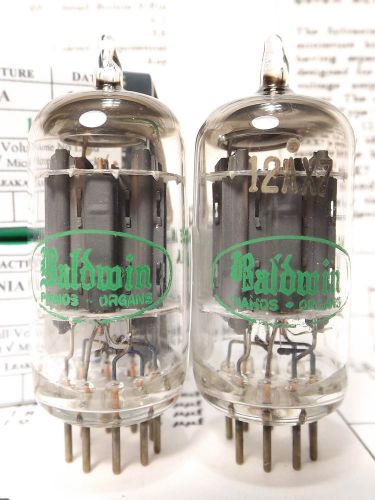 2-12AX7 Sylvania/Baldwin  Audiophile Grade Stong Testing Vintage Vacuum Tubes