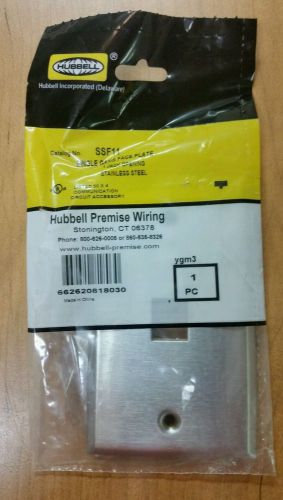 Lot of 10 new HUBBELL PREMISE WIRING SSF11 1 port stainless steel faceplates