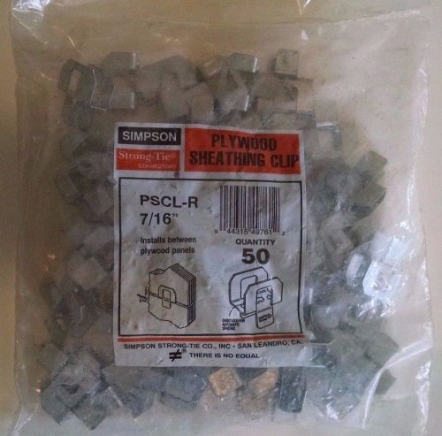 50 simpson strong-tie - galvanized sheathing plywood clip - pscl7/16-r50 for sale
