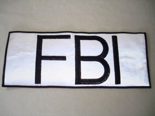 FBI Patch 10 X 4 Retroreflective New Scothlite Embroidered Blue