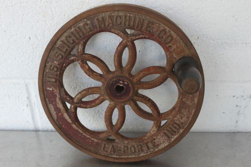 Antique Berkel U.S. Slicing Machine Co. Model B Meat Slicer Flywheel &amp; Handle