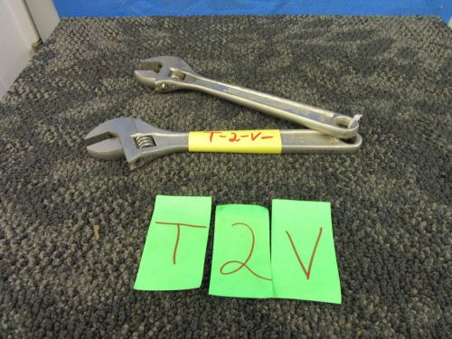 2 PROTO ADJUSTABLE WRENCH 10&#034; TOOL USA MILITARY SURPLUS CRESCENT 710 USED