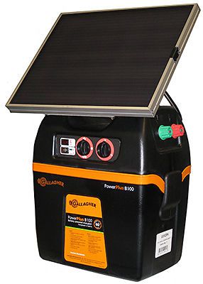 Gallagher north america - solar fence charger, b100, .8 joules for sale