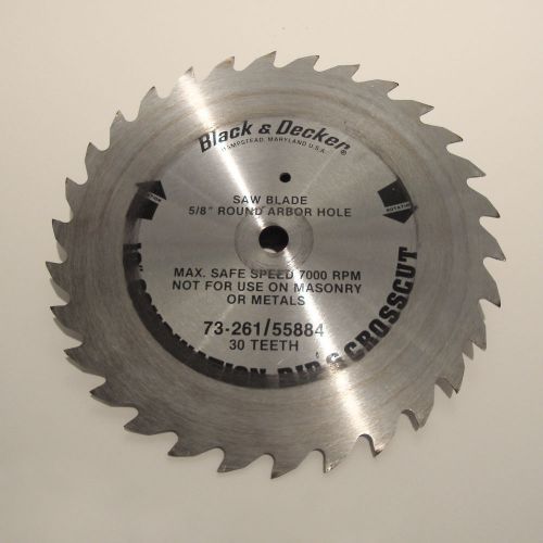 Black &amp; decker 10&#034; rip &amp; crosscut circular saw blade 30 teeth, 5/8&#034; arbor for sale