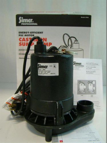 Simer Submersible Sump Pump 115V 5.9A 1/2HP Commerical Duty Cast Iron 5950