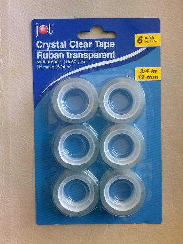 Ruban Jot Standard-Size Crystal Clear Tape Roll, 6-ct. Pack,Transparent refills