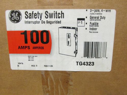 Nib . general electric 100a .. 240v fusible safety switch cat# tg4323 ... ds-725 for sale