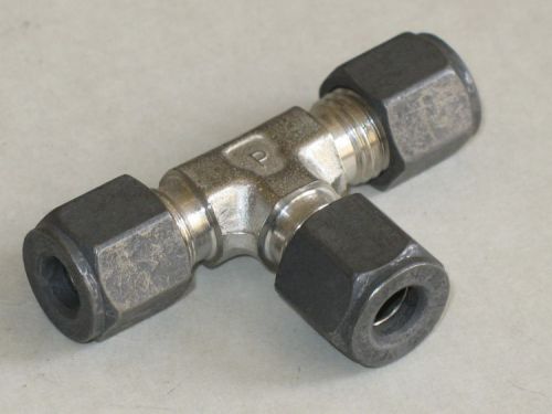 Parker stainless steel ss fittings 1/4 tubing connector union t tee for sale