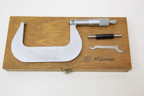 Mitutoyo 101-120 Outside Micrometer 3-4&#034; .0001&#034; Adjusting Wrench &amp; 3&#034; Standard