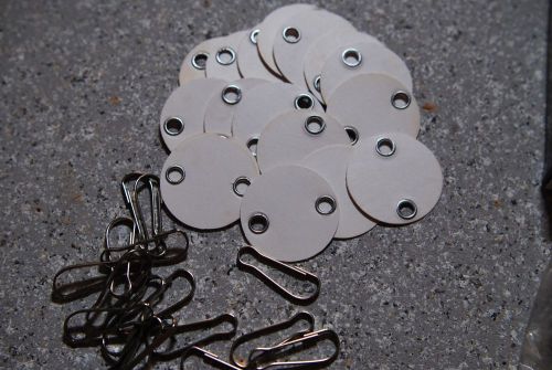 HPC EYS-6 Fibre Tags w/ Snaps (2 hole) Package of 10