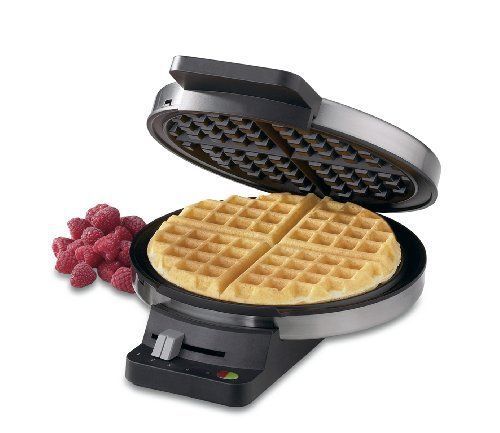 Stainless Steel Waffle Maker Round Classic Breakfast Waffle