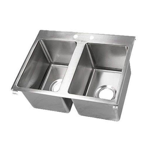 John boos pb-disink141612-2 drop-in sink - 14&#034; two compartment 14&#034;w x 16&#034; x... for sale